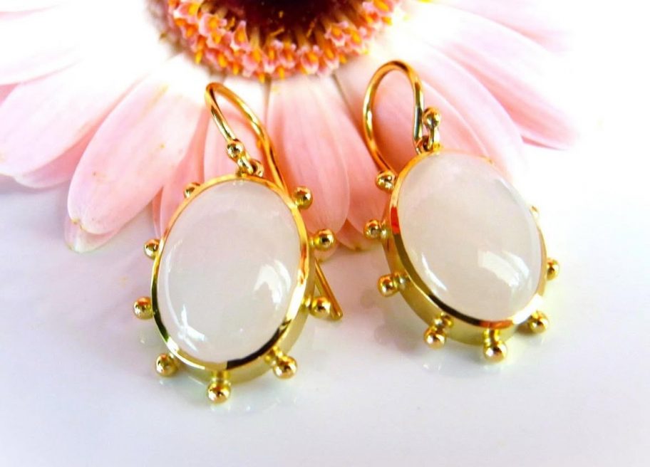 Ohrhänger in 750/Gelbgold mit Perle und Turmalin